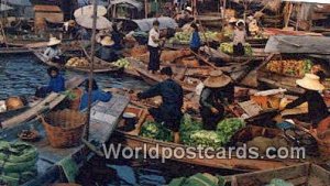 Floating Market Bangkok Thailand Postal Used Unknown 