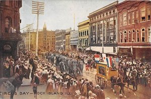 Circus Day, Rock Island Illinois, USA Postcard
