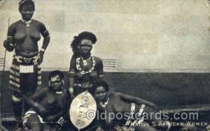 Native S. African Woman African Nude Unused crease left top corner and right ...