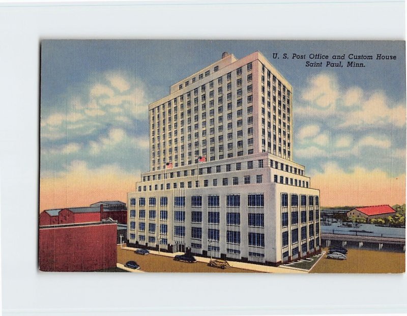 Postcard U. S. Post Office and Custom House, St. Paul, Minnesota