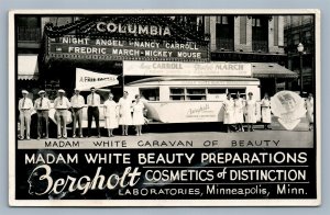 MINNEAPOLIS MN MADAM WHITE BEAUTY ADVERTISING VINTAGE REAL PHOTO POSTCARD RPPC