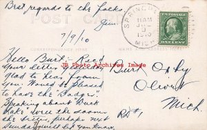 MI, Springport, Michigan, RPPC, Theatre Interior Scene, Business Advertising