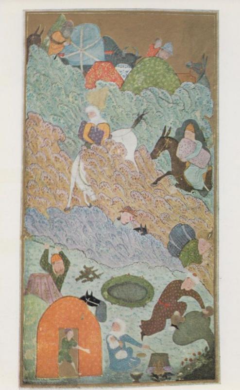 Shahanshahnameh The Mongol Tribes Moving Camp British Museum Painting Postcard
