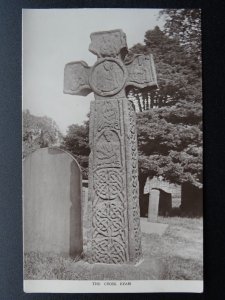 Derbyshire EYAM St Lawrence's Church THE CROSS - Old RP Postcard by W.&S.