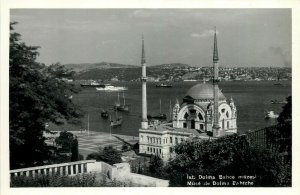 Turkey Istanbul Mosque Bosphorus Dolma Bahce photo postcard