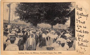 Looking Down the Midway, Cortland County Fair 1905 Cortland, New York, USA 19...
