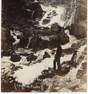 1906-15 Cle Elum Washington WA Head Waters of the River Man Real Photo Postcard