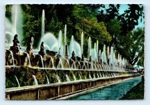 Tivoli gardens and fountains Villa d'Este Italy 4x6 Postcard