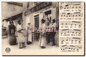 Old Postcard Folklore Vouale the Rouzette Bourree