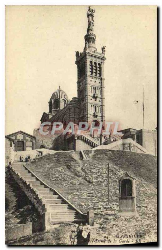 Old Postcard Marseille Notre Dame de la Garde