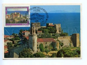 419560 ITALY 1988 year Castiglione della Pescaia First Day maximum card