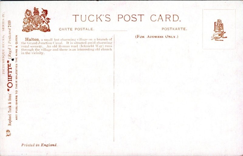 Postcard ENG TUCK Picturesque Bucks 7039 - Halton Bridge