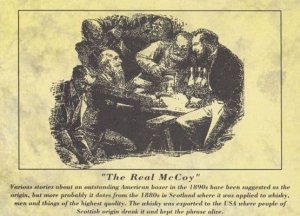 The Real McCoy Whisky Alcoholic Drink Greatest Boxer Fighters Postcard