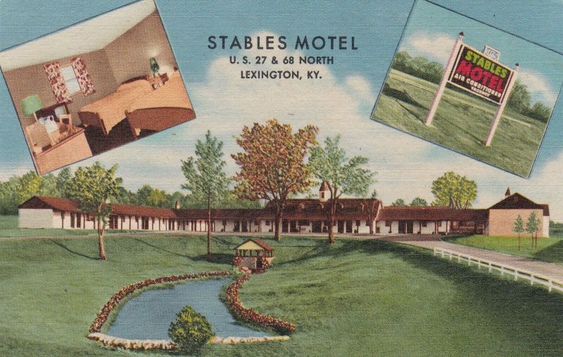 Kentucky Lexington Stabales Motel Curteich sk6911