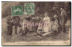 Old Postcard Auvergne Auvergne Scenic Folklore Group