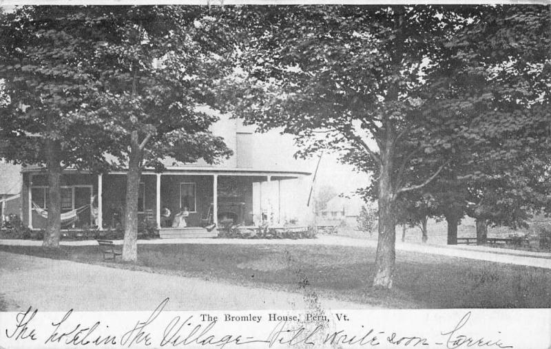 Peru Vermont Bromley House Street View Antique Postcard K88876