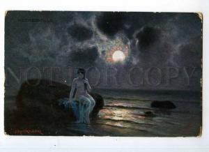 246600 NUDE MERMAID Stone MOON NIGHT by SCHRECKHAASE vintage