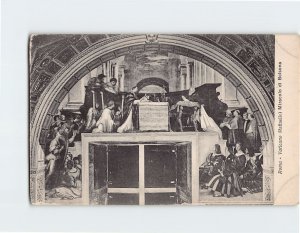 Postcard Miracolo di Bolsena by Raffaello, Vaticano, Rome, Italy