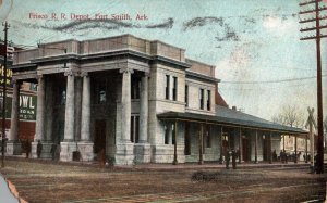 Damaged - Frisco Railroad Depot, Fort Smith, Arkansas - Divided Back 1909