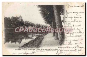 Old Postcard Le Mans View taken of Vieux Moulins Sarthe