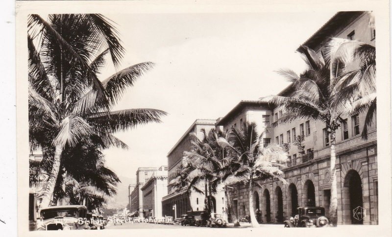 Hawaii Honolulu Bishop Street Real Photo sk4266