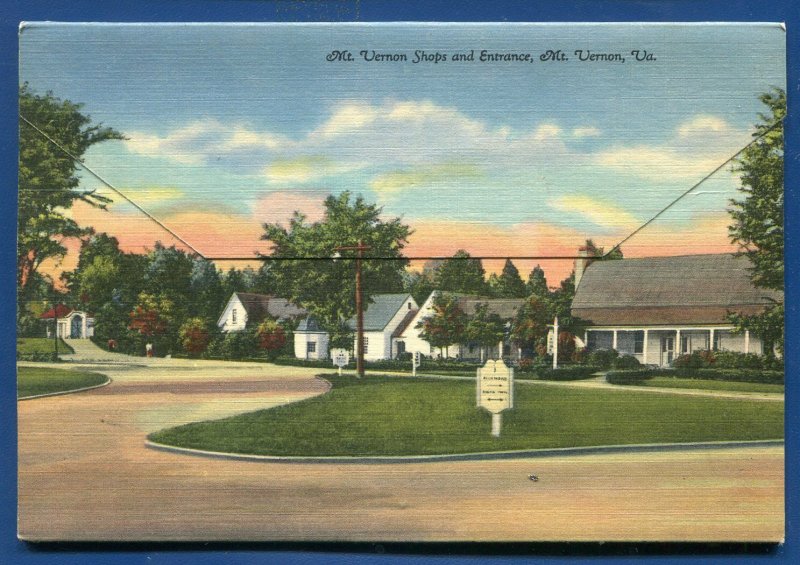 Mount Vernon Virginia Postcard Folder