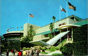 Vtg Inglewood CA Entrance Hollywood Park Racetrack Horse Racing 1950s Postcard 