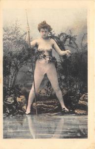 Nude Women Fishing Poles Set of Six Postcards