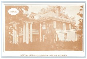 c1960 Dalton Regional Library Exterior Building Dalton Georgia Vintage Postcard