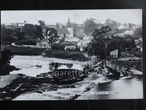 Radnorshire RHAYADER Village & Church from The River Wye - Old RP PC by Frith