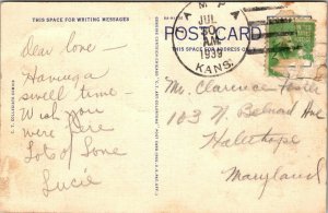 Postcard Humor Funny Comic 1939 Tampa Kansas Halertope Maryland Posted 1942