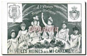 Old Postcard Union Franco Italian queens mid Careme