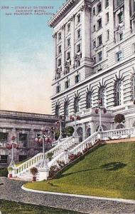 California San Francisco Stairway To Terrace Fairmont Hotel