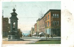 King Street, St. John, New Brunswick, Canada 1907 Postcard