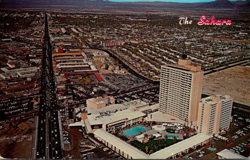 Nevada Las Vegas Aerial View Hotel Sahara 1975