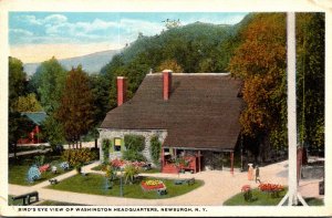 New York Newburgh Bird's Eye View Of Washington Headquarters Curteich