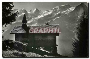 Old Postcard In the clear morning just make a poiere for mountain Chain of Mo...