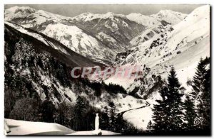 Postcard Modern Gourette winter View to the Valley