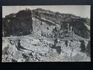 Unknown Location Possible Leicestershire BRADGATE HILL SIDE QUARRY ? RP Postcard