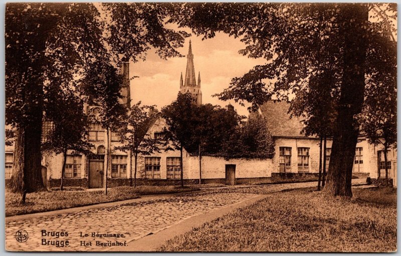 Bruges Le Beguinage Brugge Het Begijnhof Belgium Nuns & Religious Postcard