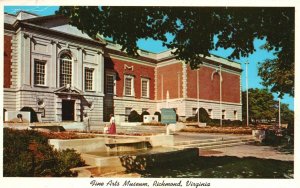 Postcard 1963 Museum Of Fine Arts Headquarters Building Richmond Virginia VA