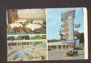 MT. VERNON ILLINOIS THE LAWRENCE MOTEL SWIMMING POOL ADVERTISING POSTCARD