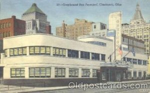 Greyhound Union Bus Depot, Cincinnati, Ohio, USA 1943 very light crease top l...