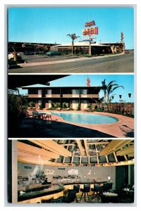 Marlo Carousel Motel Multiview Fresno California CA UNP Chrome Postcard D21