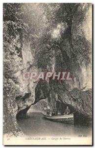 Old Postcard Gresy Sur Aix Gorges Boat Sierroz