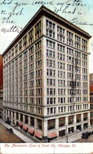 Illinois Chicago The Merchants Loan & Trust Bank Building 1908