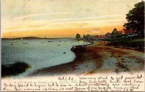 Massachusetts Quincy The Beach At Hough's Neck 1906 Rotograph