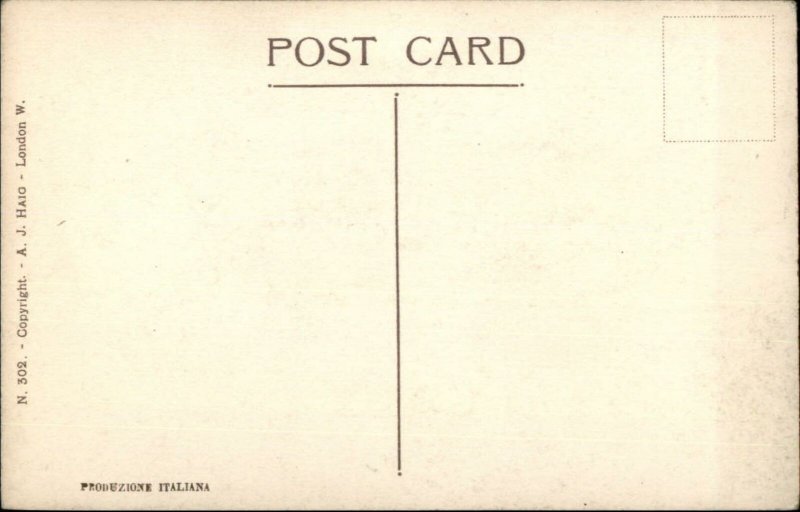 Beautiful Young Brunette Woman Blue Kerchief & Hair Band RAPPINI Postcard