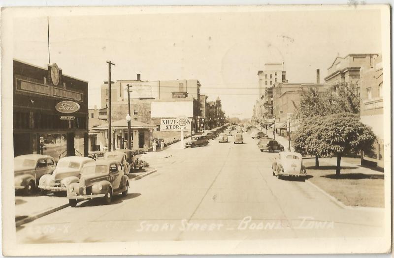 USED POST CARD,  STORY STREET,  1944,  BOONE, IOWA