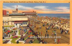 Miniature Golf Course, Boardwalk and Beach Miniature Golf Postcard